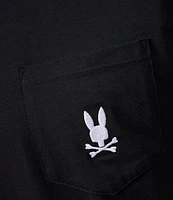 Psycho Bunny Short Sleeve Jersey Pocket Embroidered Bunny Lounge T-Shirt