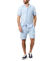 Psycho Bunny Windcrest Linen 7#double; Inseam Shorts