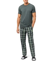 Psycho Bunny Woven Poplin Plaid Poplin Lounge Pants