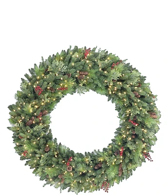 Puleo International Inc. 60 in Pre-lit LED Rocky Mountain Spruce Wreath