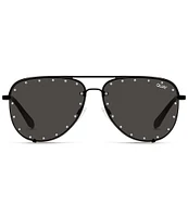 Quay Australia High Key Rhinestone Oversized 55mm Sunglasses