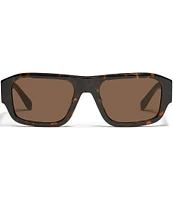 Quay Australia Men's Night Cap 40mm Tortoise Rectangle Sunglasses