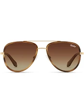 Quay Australia Unisex All in Mini 49mm Polarized Aviator Sunglassses