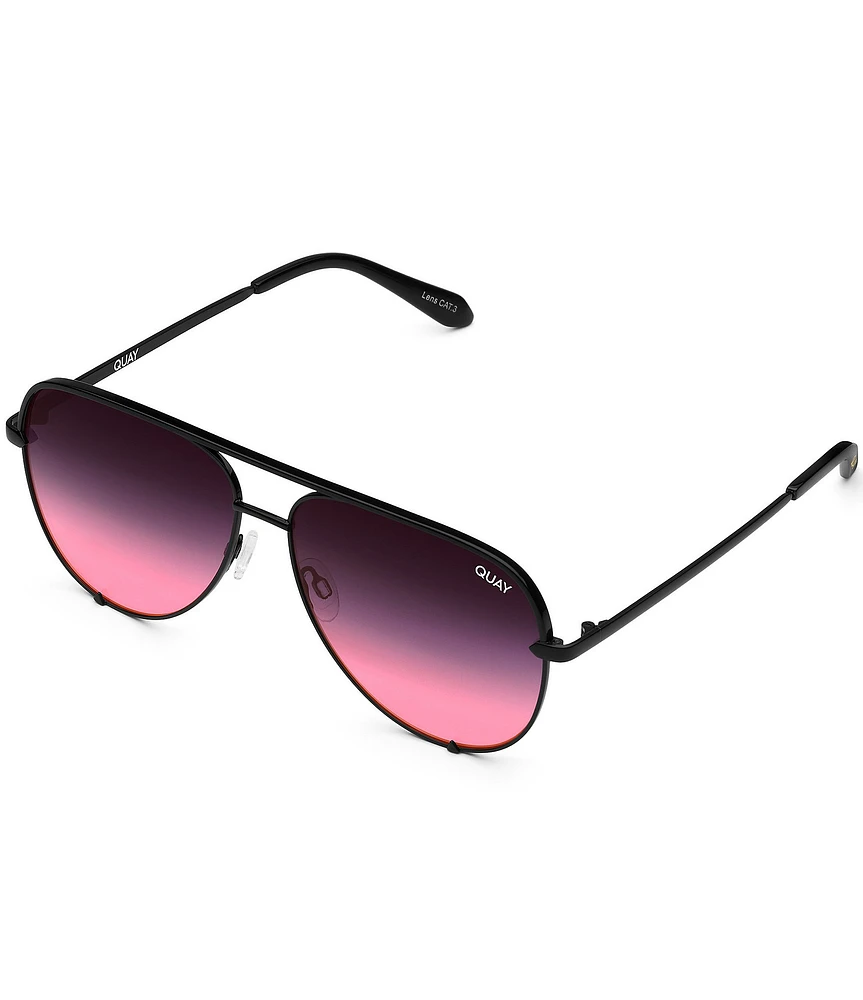 QUAY Unisex High Key 55mm Aviator Sunglasses