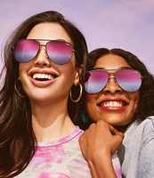 QUAY Unisex High Key 55mm Aviator Sunglasses