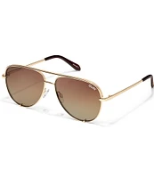 Quay Australia Unisex High Key Extra Large 56mm Aviator Sunglasses