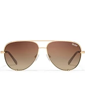 Quay Australia Unisex High Key Extra Large 56mm Aviator Sunglasses