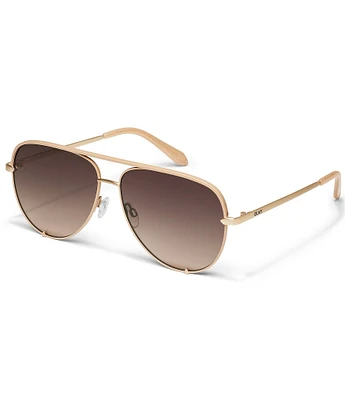 QUAY Unisex High Key Extra Large 56mm Gradient Aviator Sunglasses