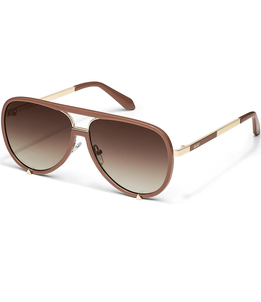 Quay Australia Unisex High Profile 51mm Aviator Sunglasses