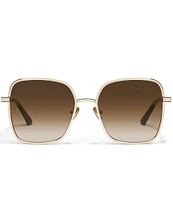 Quay Australia Women's 5th Ave 56mm Oversized Square Sunglasses