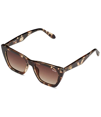 Quay Australia Women's Call The Shots 41mm Tortoise Cat Eye Sunglasses