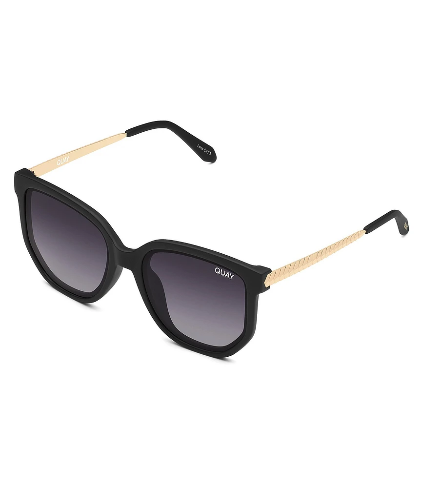 Quay Australia Women's Coffee Run 53mm Round Cat Eye Sunglasses