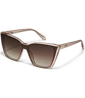 Quay Australia Women's Confidential Transparent Cat Eye Sunglasses