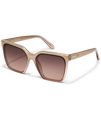 QUAY Women's Level Up 51mm Gradient Lens Square Sunglasses