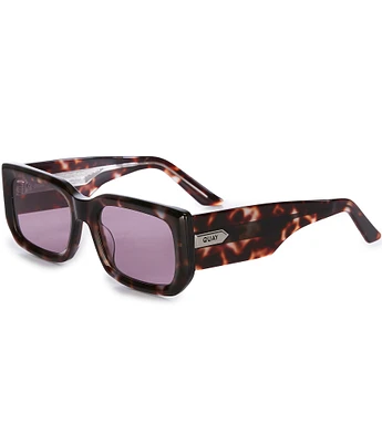 Quay Australia Women's Tell Me More 37mm Hazy Tortoise Square Sunglasses