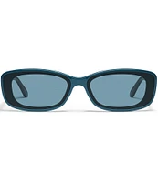 Quay Australia Women's Vibe Check 35mm Tortoise Rectangle Sunglasses