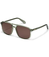 QUAY Unisex On The Fly Large 57mm Aviator Sunglasses
