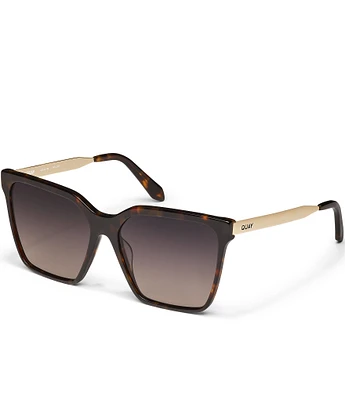 QUAY Women's Level Up Remixed 61mm Square Glasses