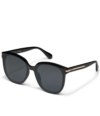 QUAY Women's Rent Free 59mm Polarized Round Sunglasses