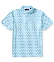 Quieti Box Print Short Sleeve Polo Shirt