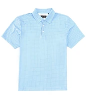 Quieti Circular Geo Print Stretch Short Sleeve Polo Shirt