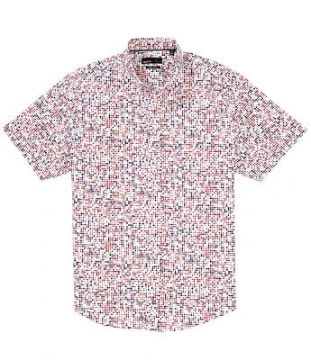 Quieti Dot Print Stretch Long Sleeve Woven Shirt