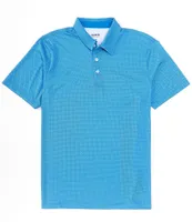 Quieti Geo Print Short Sleeve Polo Shirt