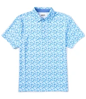 Quieti Geo Print Short Sleeve Polo Shirt