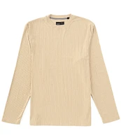 Quieti Heather Rib Knit Long Sleeve T-Shirt