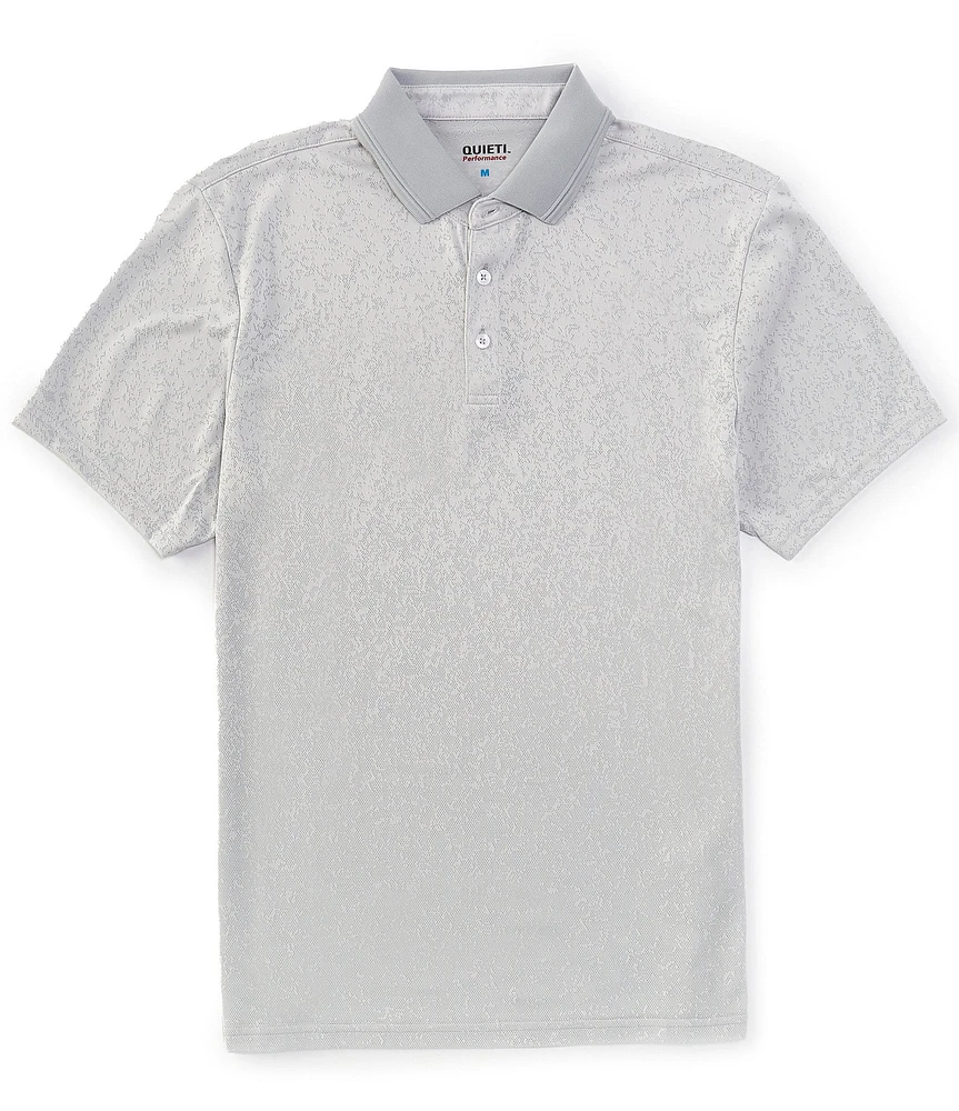 Quieti Jacquard Short Sleeve Polo Shirt