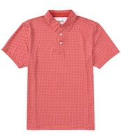 Quieti Mini Geo Print Short Sleeve Polo Shirt