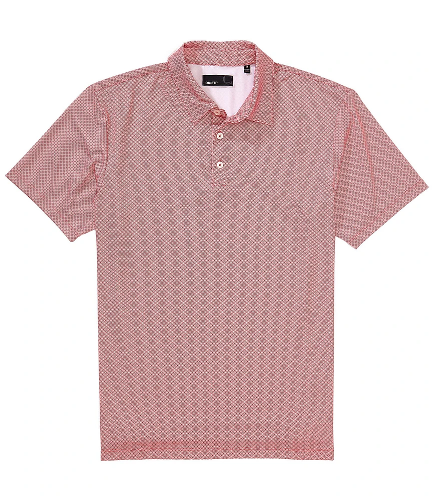 Quieti Mini Print Short Sleeve Polo Shirt