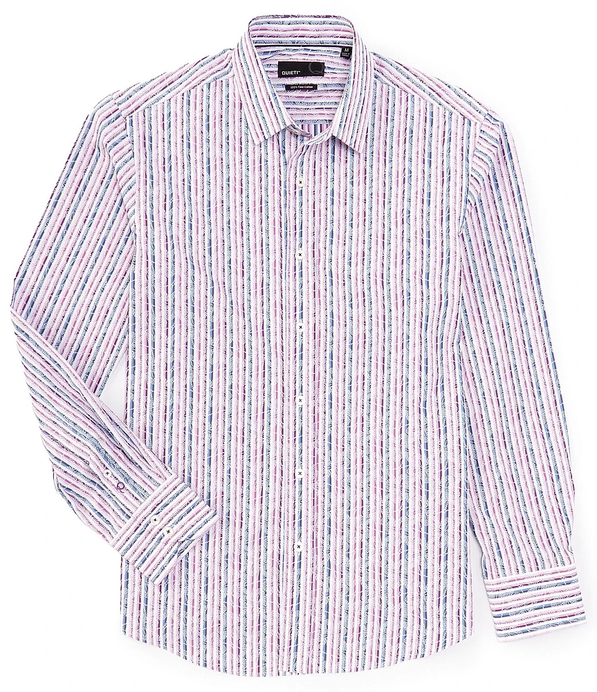 Quieti Multi Stripe Long Sleeve Woven Shirt