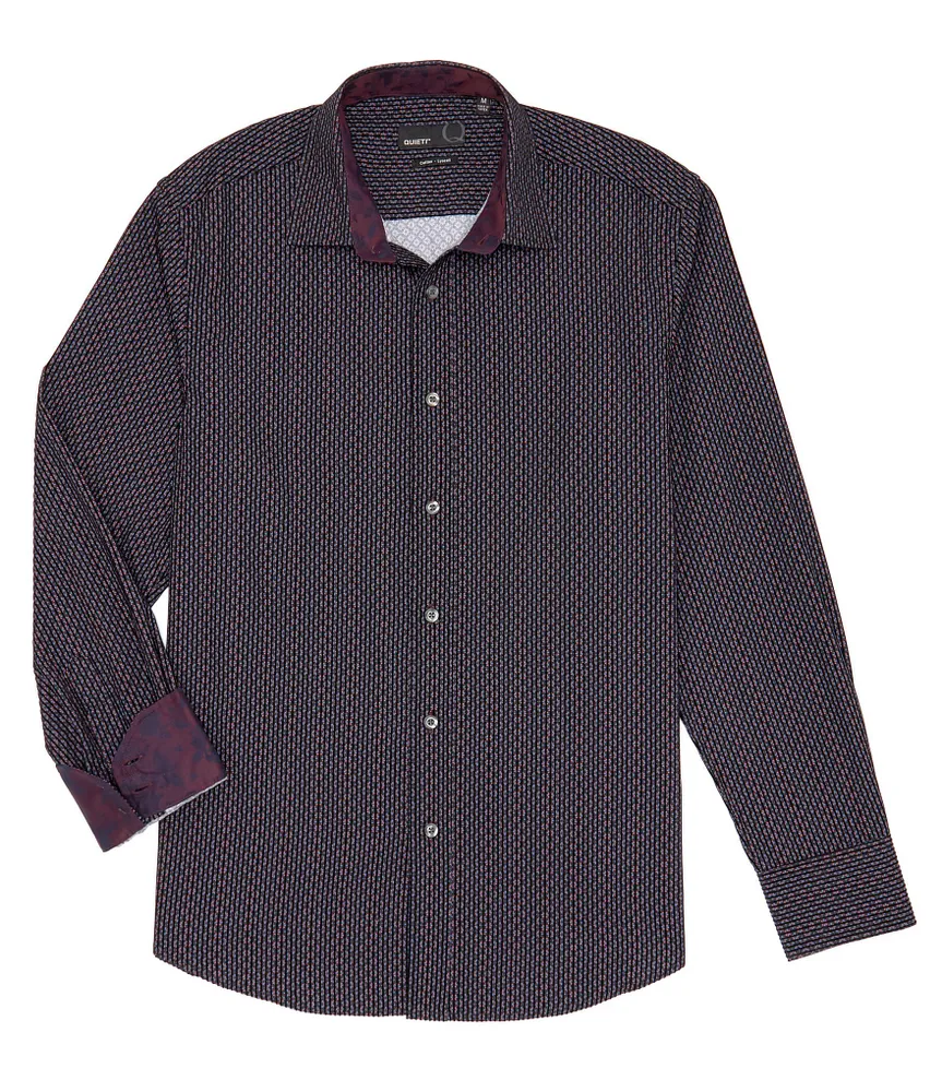 Quieti Multi Stripe Print Long-Sleeve Woven Shirt