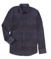 Quieti Performance Stretch Plaid Long Sleeve Woven Shirt