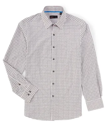 Quieti Slim-Fit Performance Stretch Plaid Long Sleeve Woven Shirt