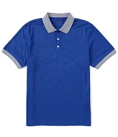 Quieti Solid Jacquard Short Sleeve Polo Shirt