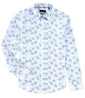 Quieti Stretch Floral Print Long Sleeve Woven Shirt