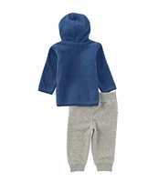 Quiksilver Baby Boys 12-24 Months Long Sleeve Icon Logo Fleece Hoodie & Coordinating Jogger Pant Set