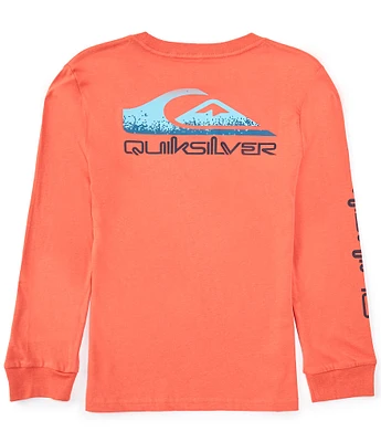 Quiksilver Big Boys 7-8 Long Sleeve Omni Logo Core T-Shirt