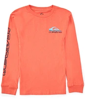 Quiksilver Big Boys 7-8 Long Sleeve Omni Logo Core T-Shirt