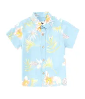Quiksilver Little Boys 2T-7 Short Sleeve Tropical Floral Boy Woven Shirt