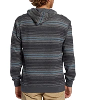 Quiksilver Long Sleeve Great Otway Dark Striped Hoodie