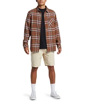 Quiksilver Ridgebury Long Sleeve Plaid Brushed Flannel Shirt