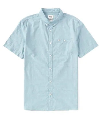 Quiksilver Short-Sleeve Winfall Soft Textured Button Down Shirt