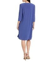 R & M Richards 2-Piece Medallion Printed Dress