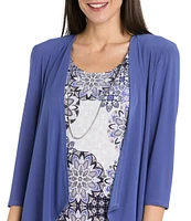 R & M Richards 2-Piece Medallion Printed Dress