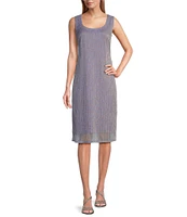 R & M Richards 3/4 Sleeve Crinkled Jacket Dress