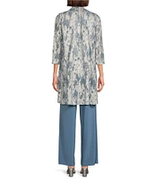R & M Richards 3/4 Sleeve Scoop Neck 3-Piece Pant Set