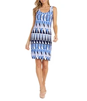 R & M Richards Geo Print 2-Piece Jacket Dress